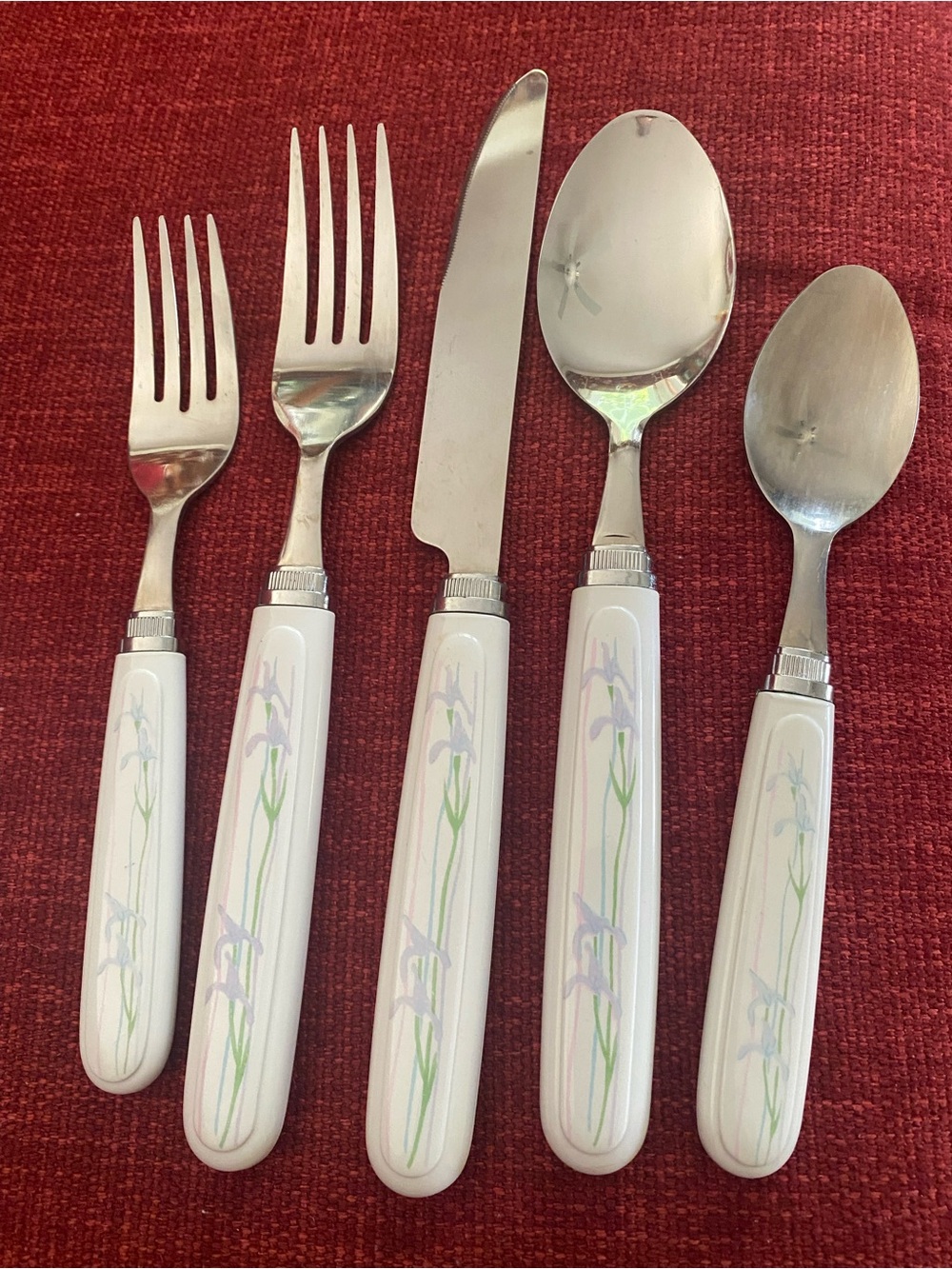 Vintage Corelle, Shadow Iris, Cutlery Set, 29 pieces